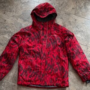 Columbia Boys YL Red/Black digital camo